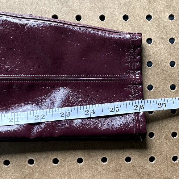 NWOT Spanx Leggings Womens Large Burgundy Red Faux Patent Leather 20301R Ruby - Picture 9 of 9